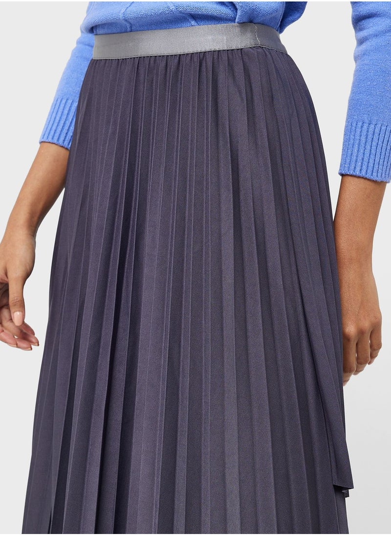 ELLA - High Low Pleated Skirt - Image 1