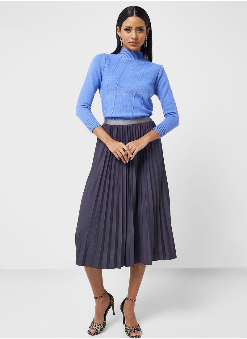 ELLA - High Low Pleated Skirt - Image 1
