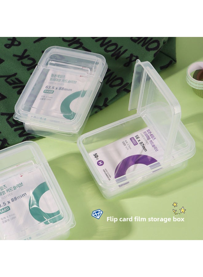 بلاستيك ستار ايدو صندوق تخزين شفاف لحفظ البطاقات الصغيرة، حافظة بطاقات قابلة للطي، صينية تخزين بطاقات جي يو - Image 1
