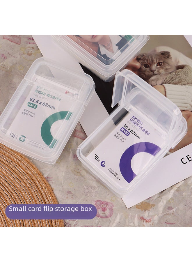 بلاستيك ستار ايدو صندوق تخزين شفاف لحفظ البطاقات الصغيرة، حافظة بطاقات قابلة للطي، صينية تخزين بطاقات جي يو - Image 3