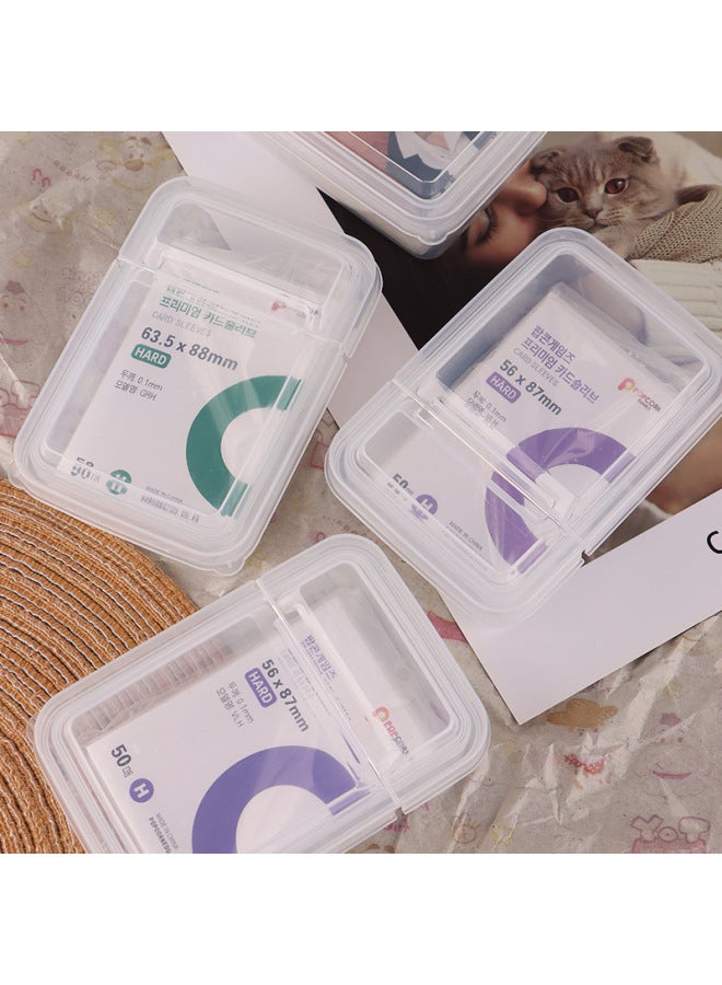 بلاستيك ستار ايدو صندوق تخزين شفاف لحفظ البطاقات الصغيرة، حافظة بطاقات قابلة للطي، صينية تخزين بطاقات جي يو - Image 4