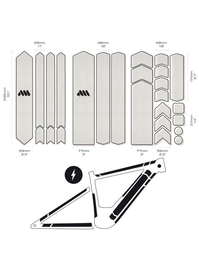 All Mountain Style Bike Frame Protector | Electric Bike Frame Adhesive Protector Tape | Protects Your eBike from Scratches and Bumps  - Image 2