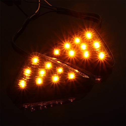 Gear Up Universal Triangle Flush Mount LED Turn Signals Blinker/Indicator For Suzuki Gixxer SF,Transparent Color (Set of 2 Pc) - Image 2