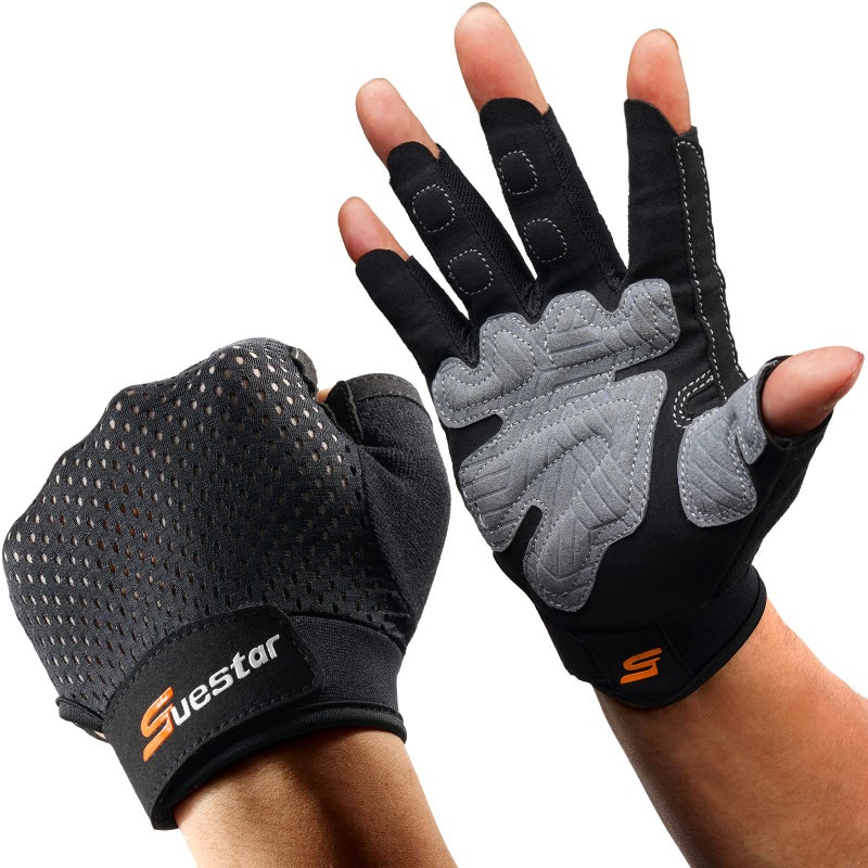 SueStar Workout Gloves - Men Women 2022, Weight Lifting Gym Gloves with Full Palm Protection, Excellent Grip, Ultra Breathable for Fitness, Training, Hanging - Image 1