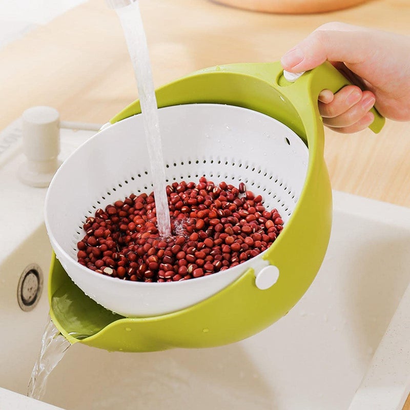 NETXE Multifunctional Washing Vegetables and Fruit Draining Basket Strainer Fruit Basket for Dining Table Drain Basket Made in India Multi Colour - Image 5