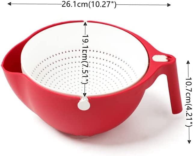 NETXE Multifunctional Washing Vegetables and Fruit Draining Basket Strainer Fruit Basket for Dining Table Drain Basket Made in India Multi Colour - Image 2