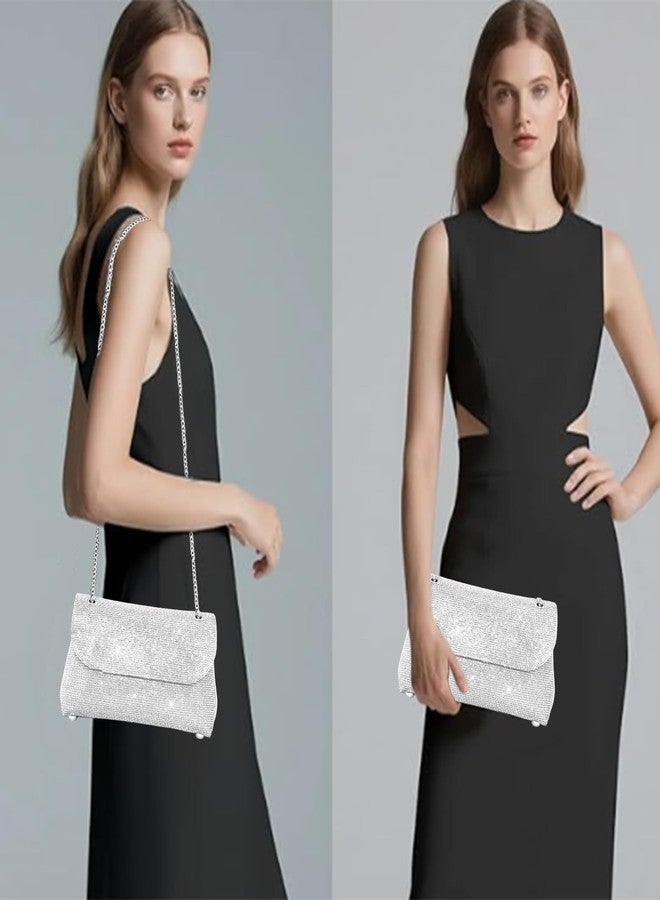 CurvChic Clutch Purses for Women Crossbody Purse Rhinestone Evening Bag Wedding Cocktail Party Shoulder Bags - Image 2