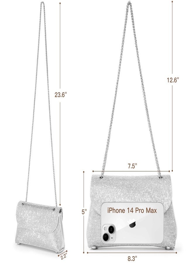 CurvChic Clutch Purses for Women Crossbody Purse Rhinestone Evening Bag Wedding Cocktail Party Shoulder Bags - Image 4