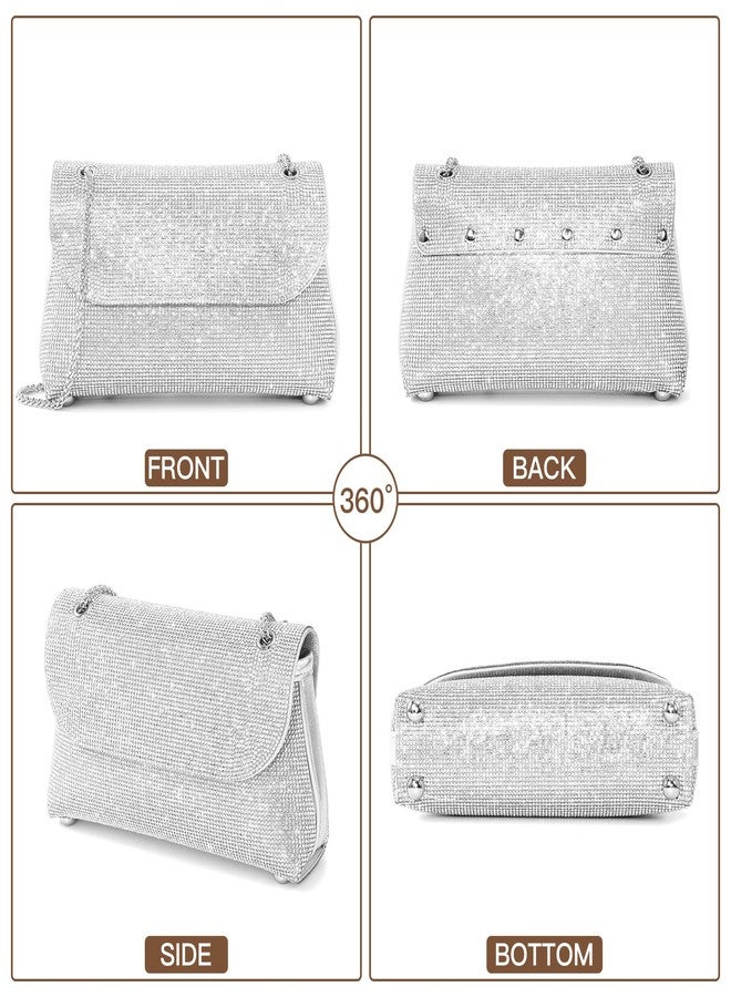 CurvChic Clutch Purses for Women Crossbody Purse Rhinestone Evening Bag Wedding Cocktail Party Shoulder Bags - Image 5