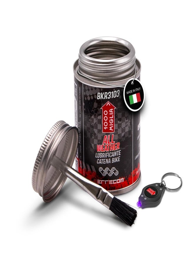 Errecom 1000 Miglia BKR 3103-4 fl oz (120 mL) Can, All Weather Lube Bike Chain, for All Weather Conditions, Brush Included - Image 1