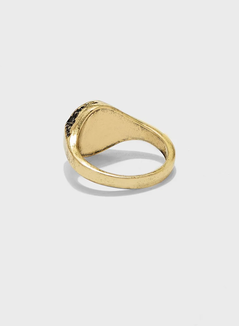 Icon Brand Smooth Round Signet Ring