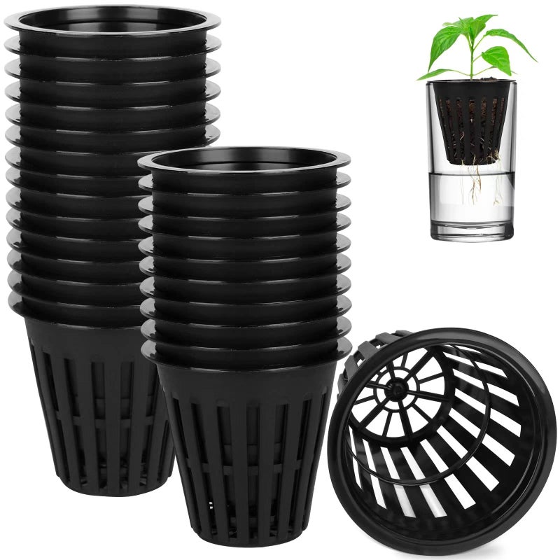 HXSEMAYIG 50PCS 2 inch Net Pots Hydroponics Cup Net Cups for Indoor or Outdoor Growing
