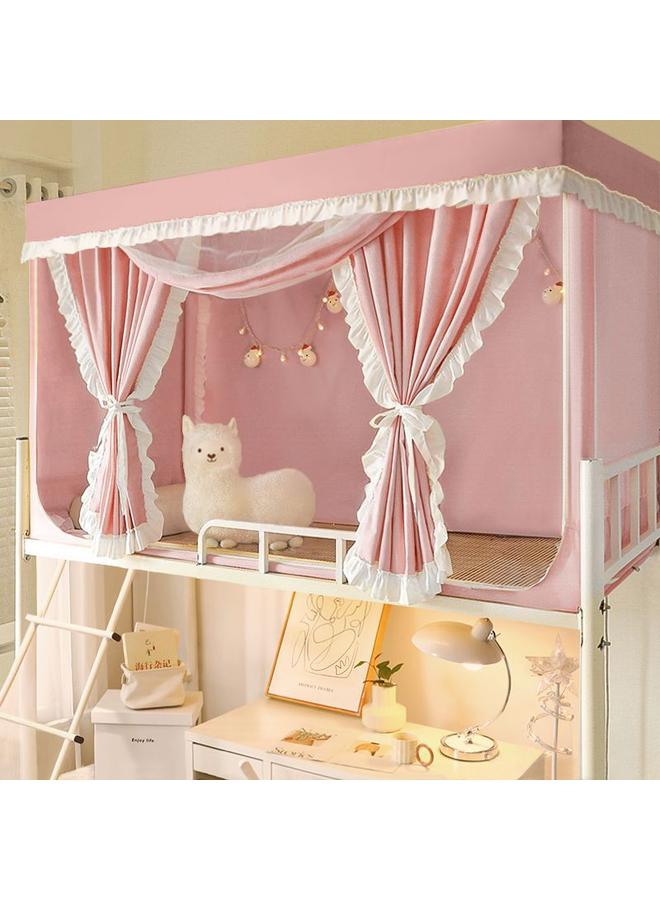 Bluejw Student Dormitory Mosquito Net Closed Full Shading Bed Curtain Integrated Bedroom Single Upper And Lower Bent Universal Super Thick Bed Curtain - Image 2