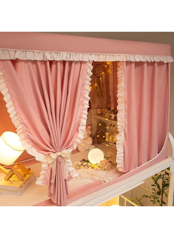 Bluejw Student Dormitory Mosquito Net Closed Full Shading Bed Curtain Integrated Bedroom Single Upper And Lower Bent Universal Super Thick Bed Curtain - Image 3