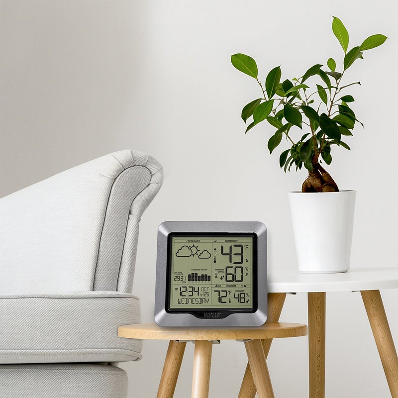 La Crosse Technology Advanced Wireless Weather Station: Dynamic Icons, Barometric Pressure, Atomic Time, Temperature/Humidity Gauge, Recording, Stylish Display, Fast Reception & Long Range (330 Feet) - Image 5