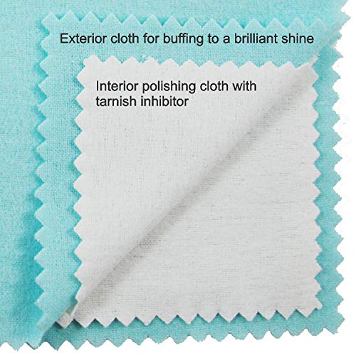 Blitz 117 Premium XL 2-Ply Jewelry Cleaning and Polishing Cloth with Tarnish Inhibitor for Gold, Silver, and Platinum, Made in the USA, Nontoxic and Environmentally Friendly, Blue - Image 3