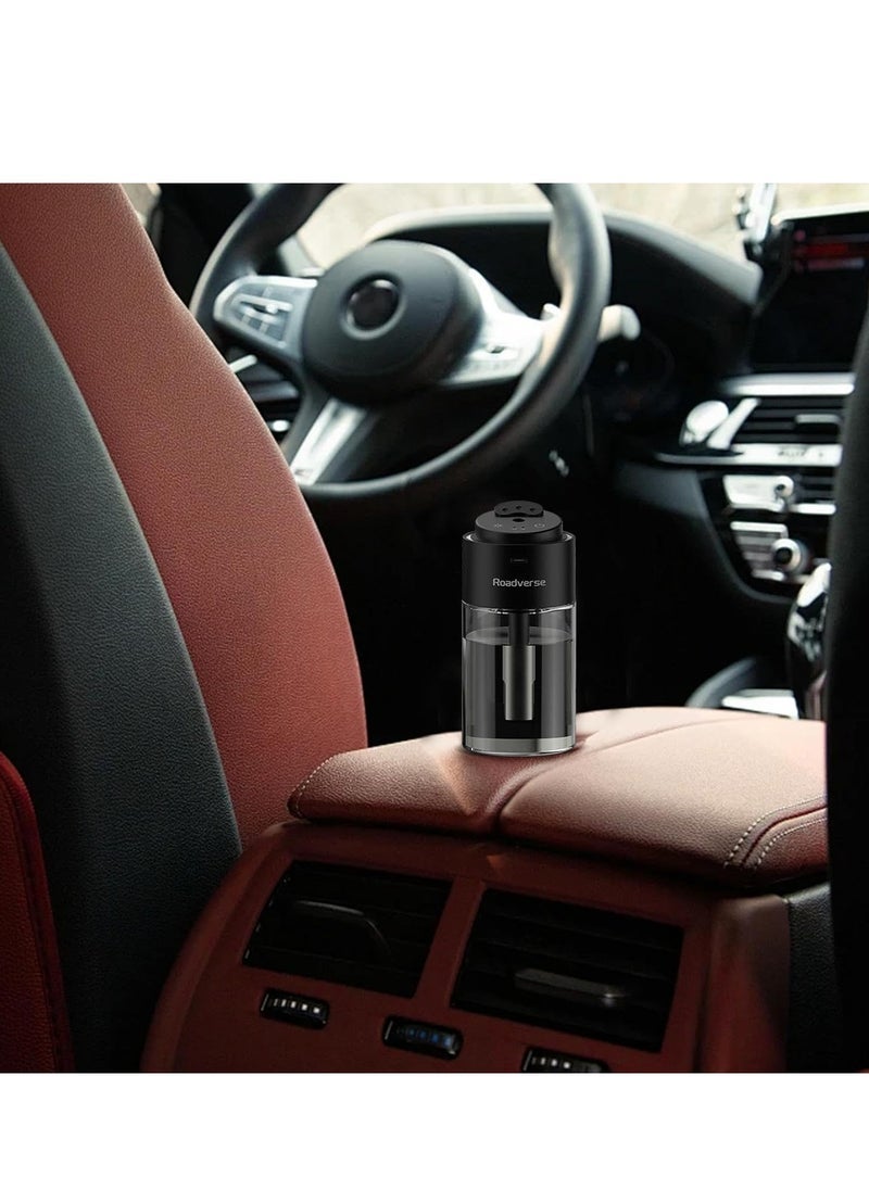ELTRAZONE معطر هواء السيارة - معطر طبيعي برائحة تدوم طويلاً، ميزة التشغيل/الإيقاف الذكي، معطر روائح العلاج العطري، مصباح عرض نجمي للسيارة، المنزل، والمكتب - مرطب هواء وم purifier هواء مدمج - Image 2