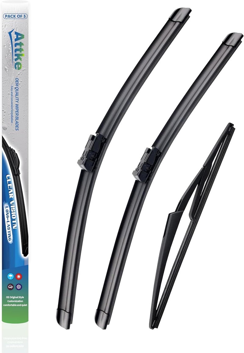 ATTKE 3 Wipers Factory Replacement for Benz GL-Class 2013-2016 GL350 450 550 ML-Class 2012-2015 ML350 ML550 ML63 GLE-Class 2016-2017 Original Equipment Wiper Blades,(26"+23"+12" Set of 3 Wiper Blades) - Image 1
