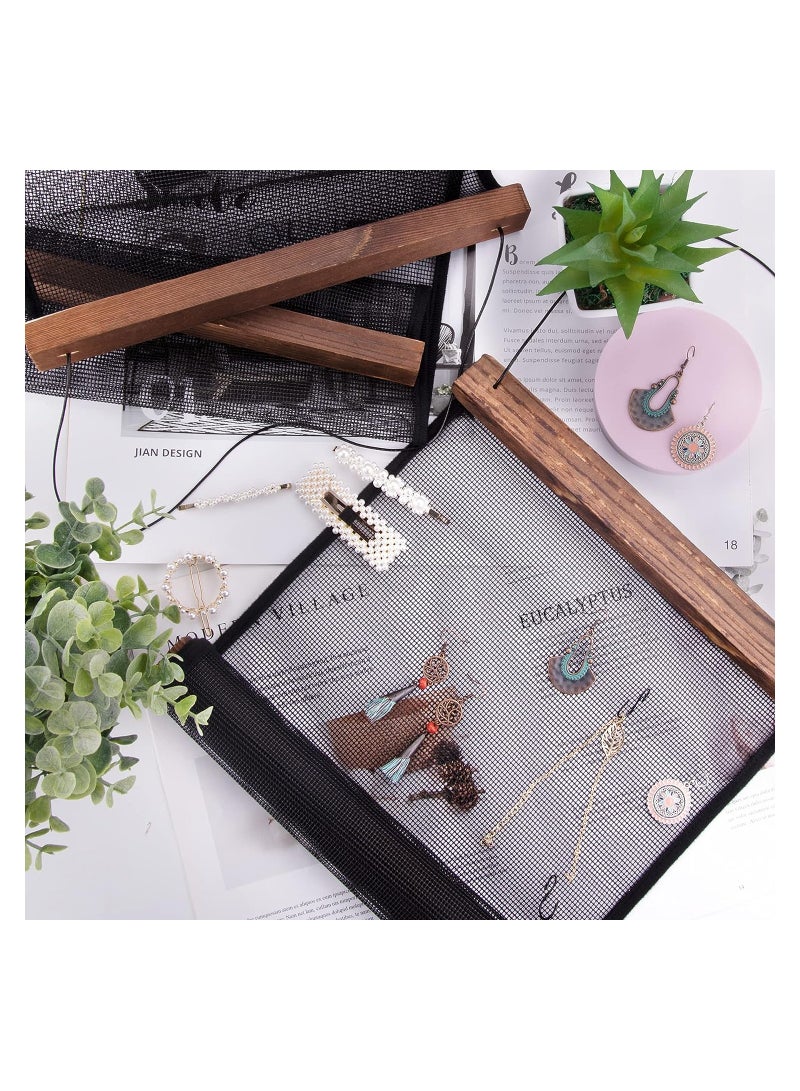 KASTWAVE Wall Mounted Earring Jewelry Organizer, Display Wall Hanging Earring Organizer Wall Jewelry Organizer for Studs Dangle Earrings Rings and Necklaces - Image 2