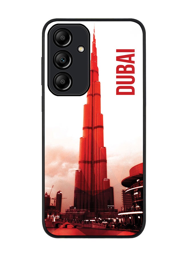 Stylizedd Rugged Black Edge Case for Samsung Galaxy A55, Slim fit Soft Case Flexible Rubber Edges Anti Drop TPU Gel Thin Cover -  Dubai - The Burj - Image 1