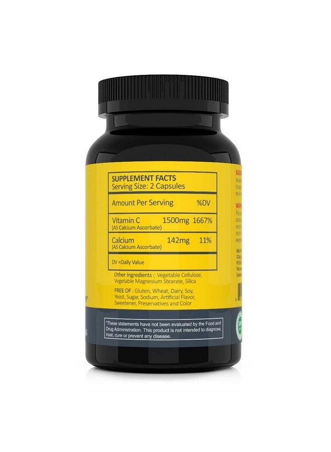 CGMLABS Non Acidic Vitamin C Dietary Supplement 1500mg with Calcium. Gentle on Stomach, Immune/Bone Support- 100 Caps by CGM Labs - Image 5