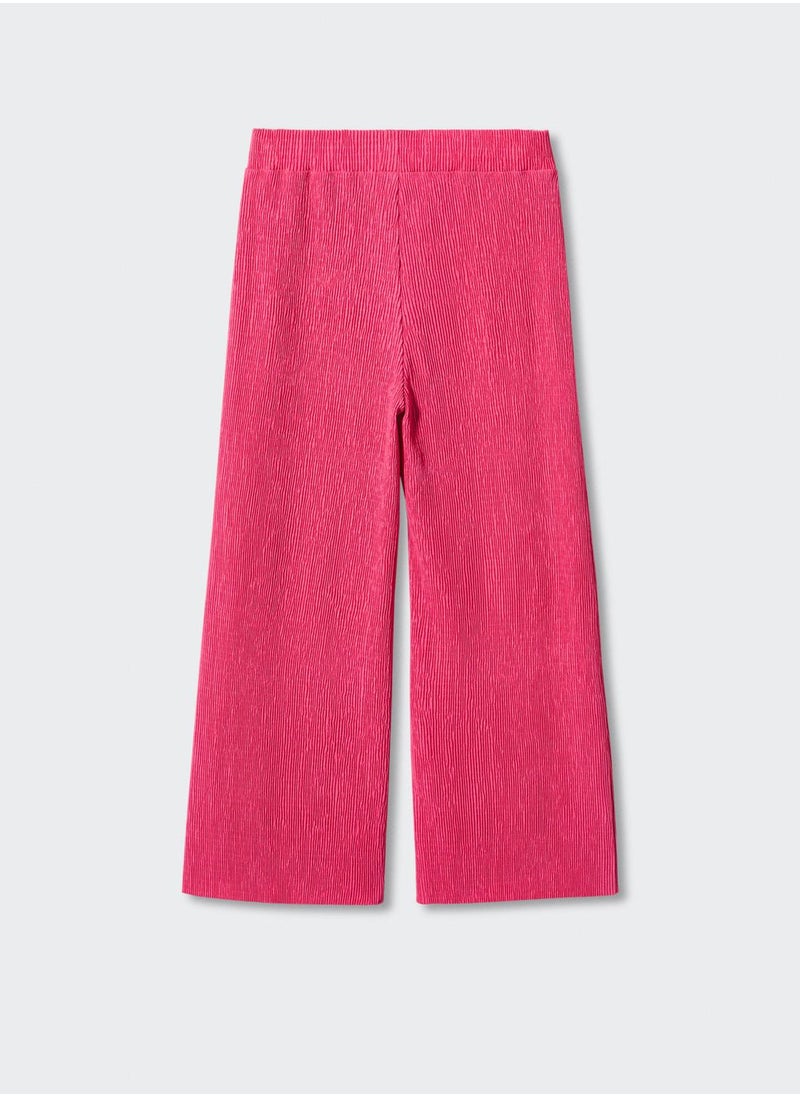 MANGO - Kids Textured Culotte Trousers - Image 1