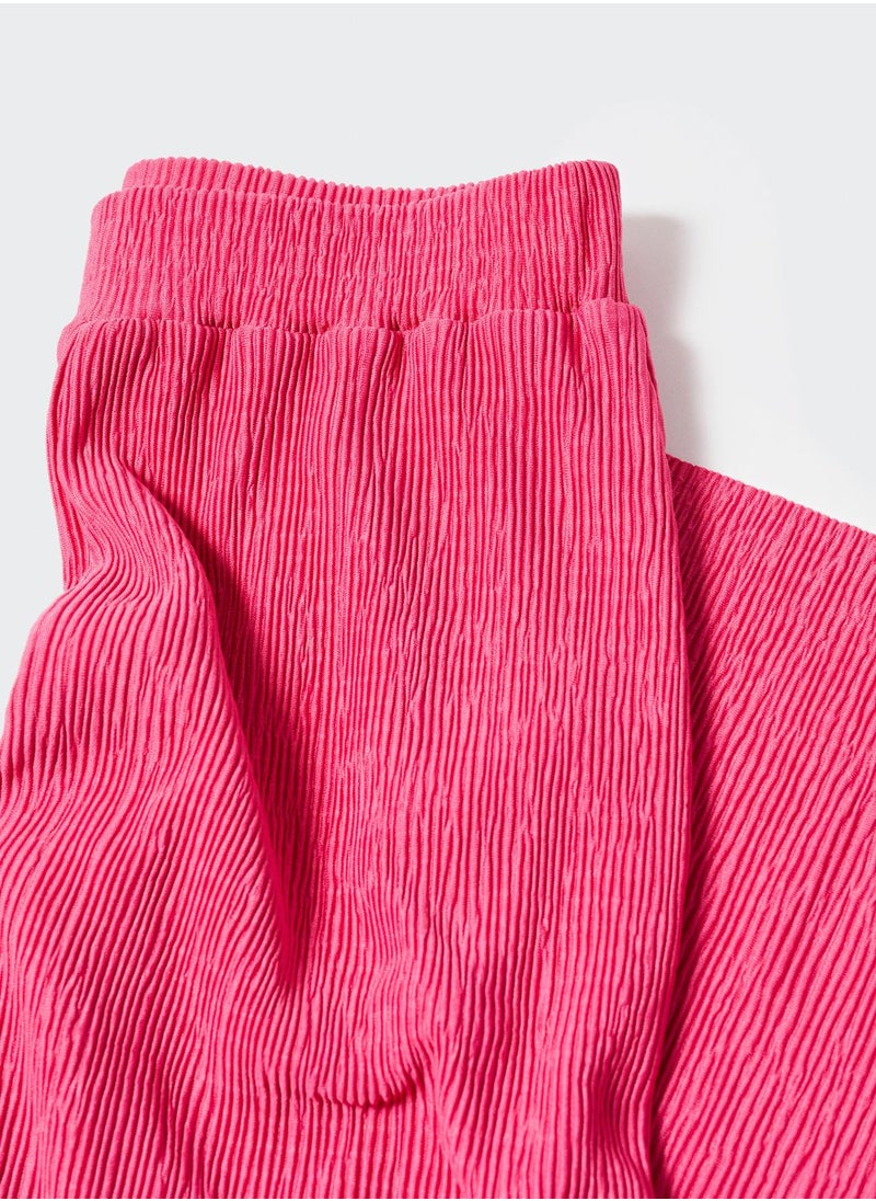 MANGO - Kids Textured Culotte Trousers - Image 1
