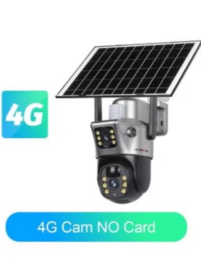 LS VISION 4G Solar Security Camera 8MP 4K Outdoor CCTV Camera with Dual Lens, Built-in Battery, PIR Human Detection, Night Vision and V380 App Remote Monitoring - Image 1