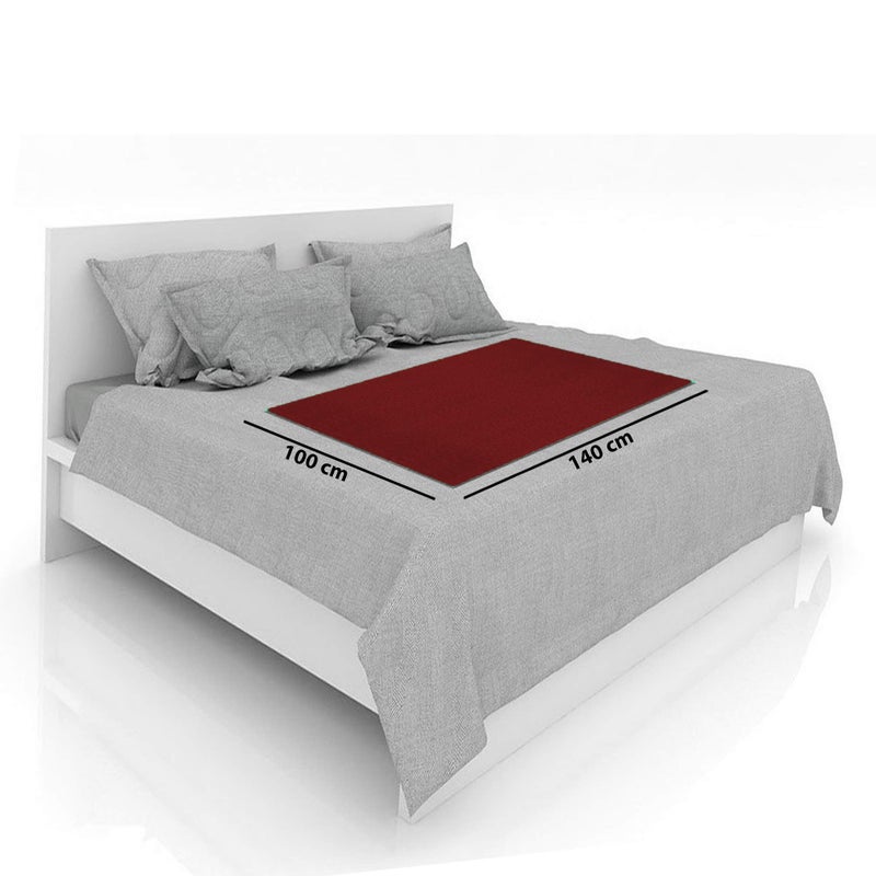 POLKA TOTS Waterproof & Reusable Baby Bed Protector Absorbent Mat Dry Sheet for New Born Infants (Maroon, 100 X 140 CM, Large) - Image 5