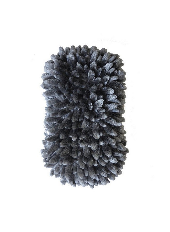 AUTOSMART 2 in 1 Thick Microfiber Chenille Wash Sponge Grey and Black 23 x 12 x 6 cm M022C - Image 1