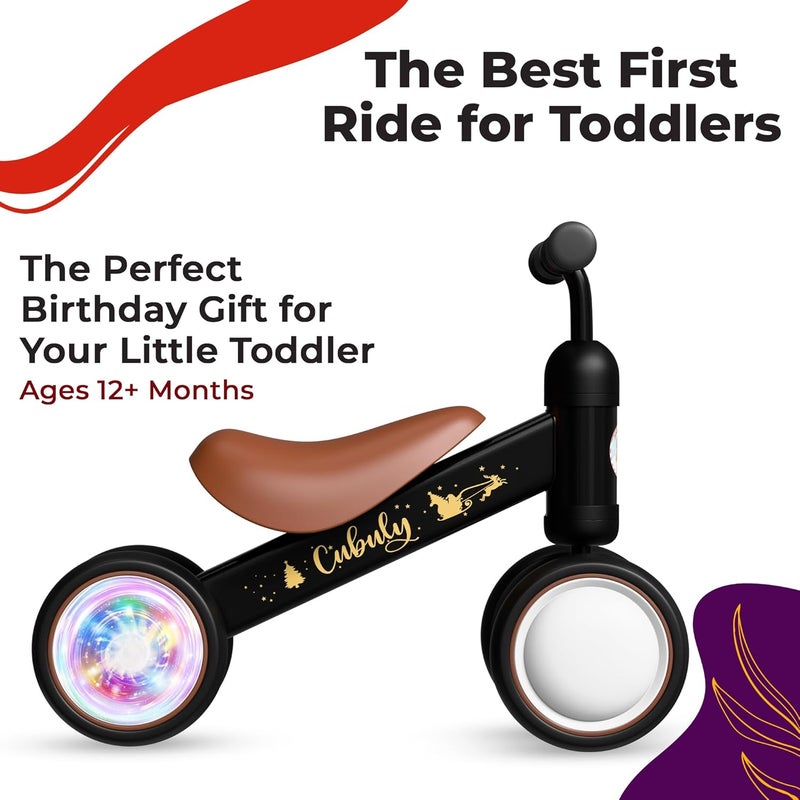 Cubuly Baby Balance Bike for Toddlers 1-2 | Christmas Exclusive Kids Balance Bike with Colorful Lighting Wheels | Limited Edition Baby Bike 1-2 Years | Perfect for Boys & Girls - Image 4