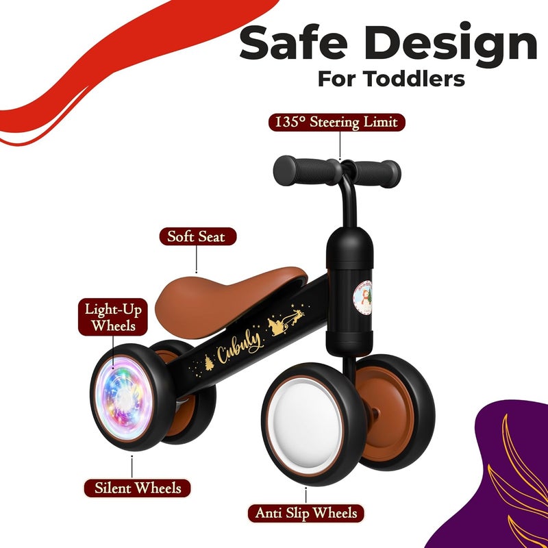 Cubuly Baby Balance Bike for Toddlers 1-2 | Christmas Exclusive Kids Balance Bike with Colorful Lighting Wheels | Limited Edition Baby Bike 1-2 Years | Perfect for Boys & Girls - Image 5