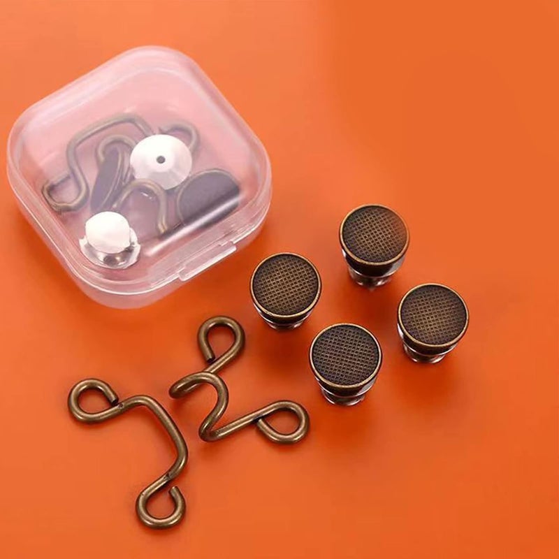 Nail-Free Metal Jeans Button Snaps Detachable Pants Clip Pins Waist Tightener Clothing Buckles Sewing Tools Buckles for Pants Brooches for Women Dress Jeans Snaps - Image 3