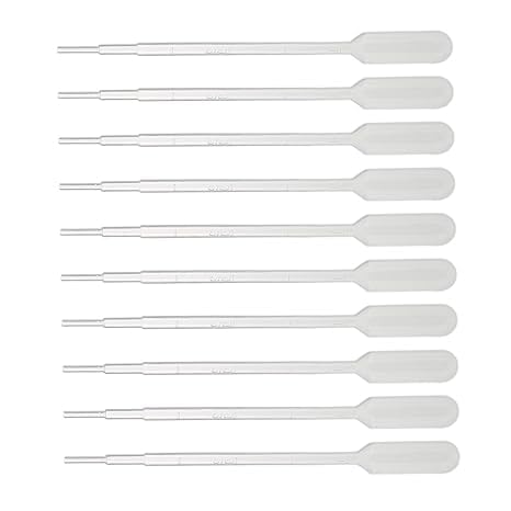 AANIJLAB AANIJLAB Pasteur Pipette 1 ml Transfer Graduated Pipettes Graduated 05 ml Dropper Ink Filler Transfer Tube Made In India Lab Use 6 inch length Pack of 10 - Image 3