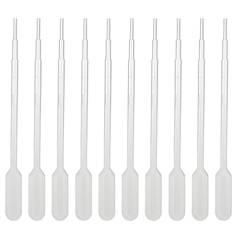 AANIJLAB AANIJLAB Pasteur Pipette 1 ml Transfer Graduated Pipettes Graduated 05 ml Dropper Ink Filler Transfer Tube Made In India Lab Use 6 inch length Pack of 10 - Image 2
