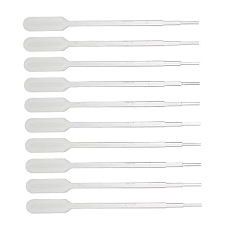AANIJLAB AANIJLAB Pasteur Pipette 1 ml Transfer Graduated Pipettes Graduated 05 ml Dropper Ink Filler Transfer Tube Made In India Lab Use 6 inch length Pack of 10 - Image 1