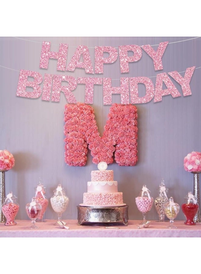 BEISHIDA لافتة عيد ميلاد سعيدة وردية من BEISHIDA - مُعَدَّة مسبقًا، بدون DIY، زينة عيد الميلاد - لافتة عيد ميلاد - لافتة عيد ميلاد للنساء والأطفال لتزيين عيد الميلاد، خلفية - Image 1