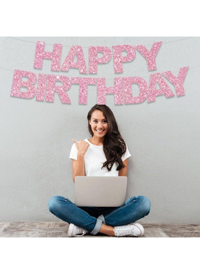 BEISHIDA لافتة عيد ميلاد سعيدة وردية من BEISHIDA - مُعَدَّة مسبقًا، بدون DIY، زينة عيد الميلاد - لافتة عيد ميلاد - لافتة عيد ميلاد للنساء والأطفال لتزيين عيد الميلاد، خلفية - Image 2