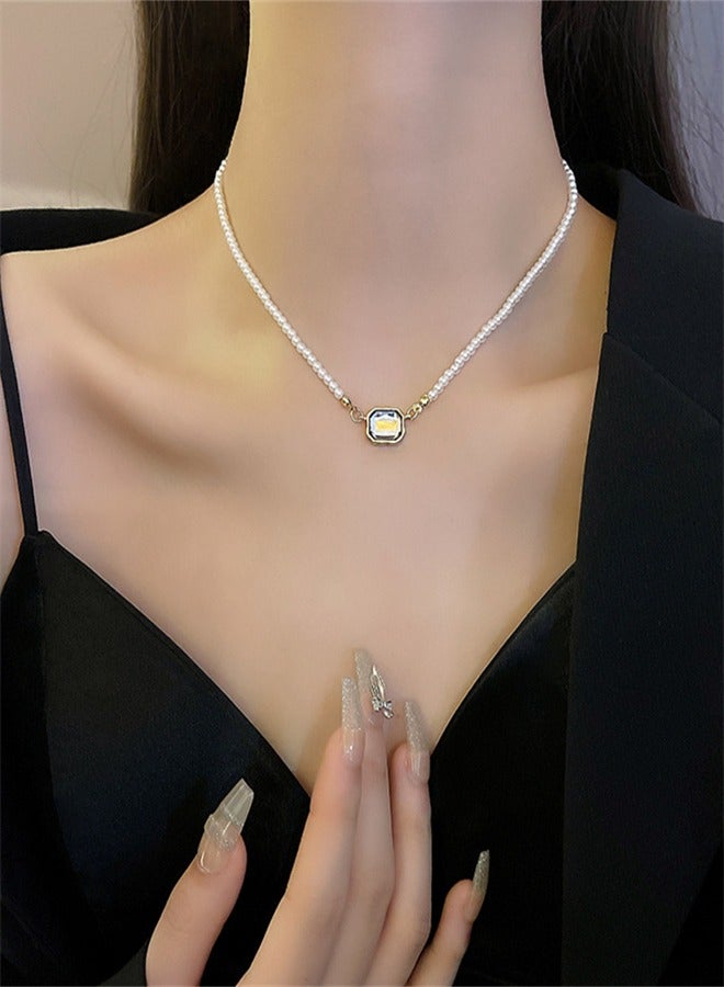 قلادة لؤلؤ بطابع ياباني وكوري صغيرة وغير شائعة - Image 2