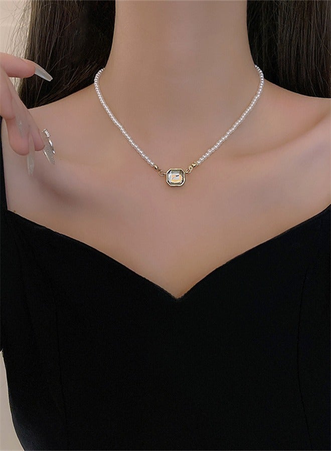 قلادة لؤلؤ بطابع ياباني وكوري صغيرة وغير شائعة - Image 4