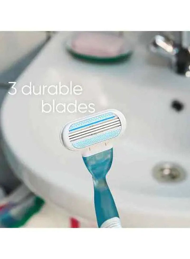 Gillette Venus Women's Razor Blade Refills Blue 4 count - Image 2