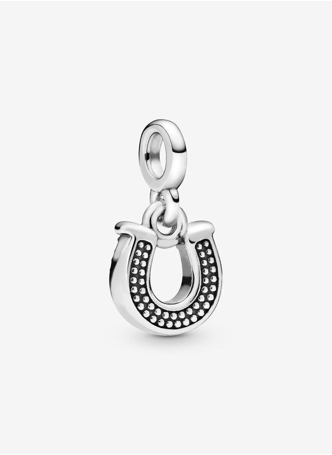 Chomel - 925 Sterling Silver Lucky Horseshoe Mini Dangle Charm for Pandora ME Women's Bracelet or Ring 798379CZ - Image 1