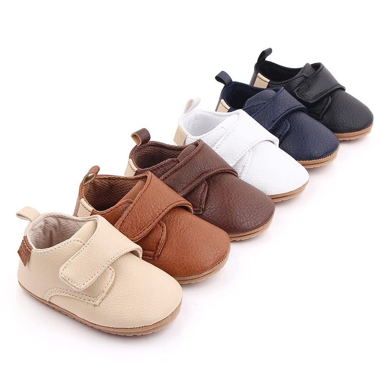 Meckior Infant Baby Boys Girls Classic PU Leather Wedding Loafers Brogue Toddler Oxford Dress Shoes First Steps Walking Flat Lazy Crib Shoe - Image 2