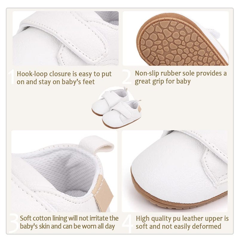 Meckior Infant Baby Boys Girls Classic PU Leather Wedding Loafers Brogue Toddler Oxford Dress Shoes First Steps Walking Flat Lazy Crib Shoe - Image 5