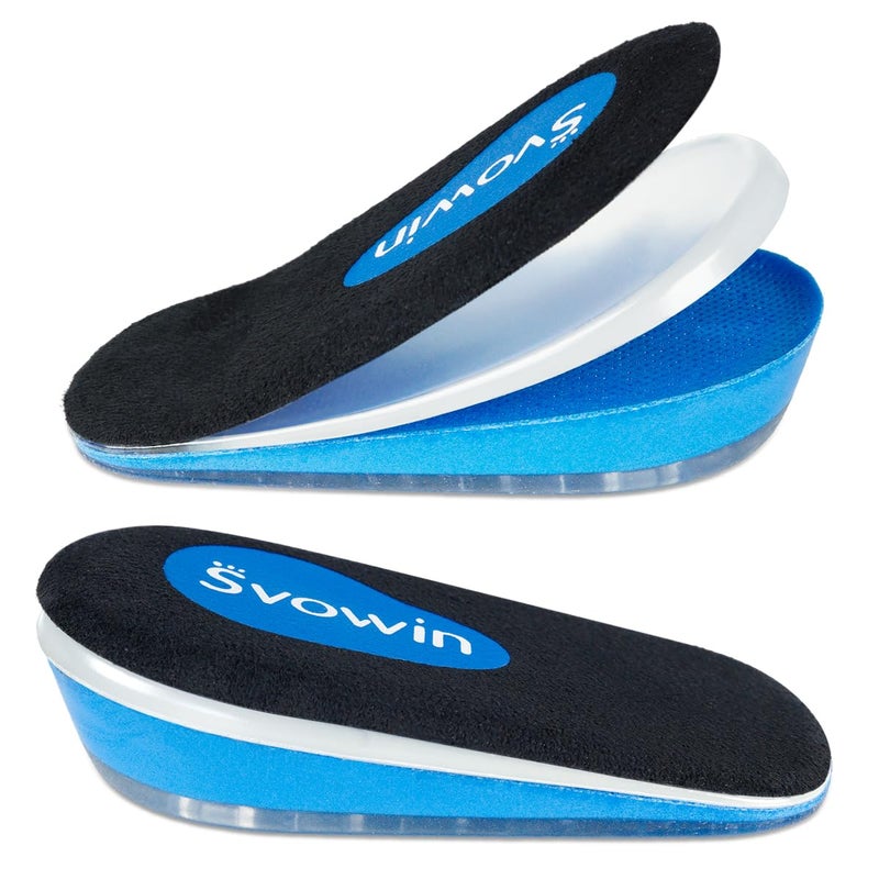 Svowin Svowin 3 Layers Adjustable Heel Wedge Lift for Leg Length Discrepancies Height Increase Insoles for Heel Pain Achilles Tendonitis Gel Shoe Heel Cushions Cups for Men and WowenLarge