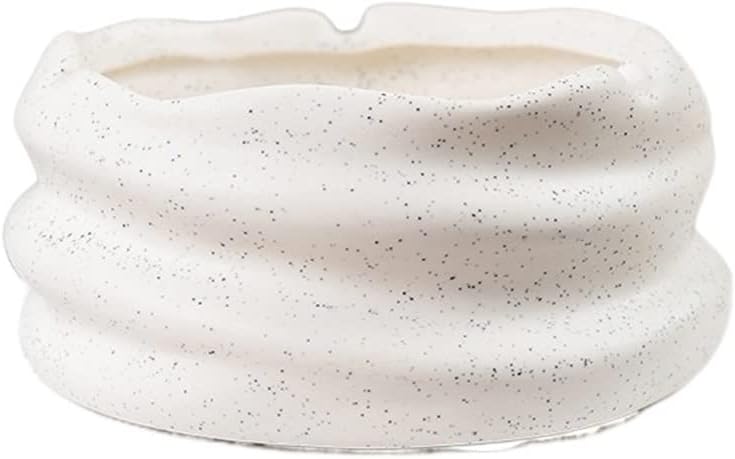 منفضة سجائر خزفية بيضاء كبيرة للاستخدام الداخلي والخارجي في الفناء - Image 1