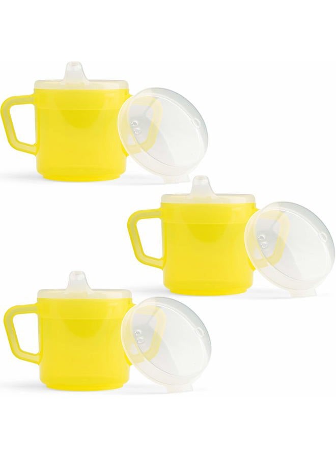 Providence Spillproof Compact 8oz Adult Sippy Cup with 2 Handles - Sip Cups for Adults for Limited Mobility - Handicapped Accessories - Handicap Cups for Elderly Care - Made in the USA - Yellow - 3 - Image 1