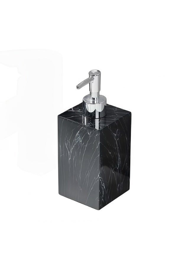 JiFENG Soap Dispenser Resin 500ml-Pump Bottle for Hand Wash & Shower Gel Bathroom & Kitchen Refillable Bottle(Silver&Black) - Image 2