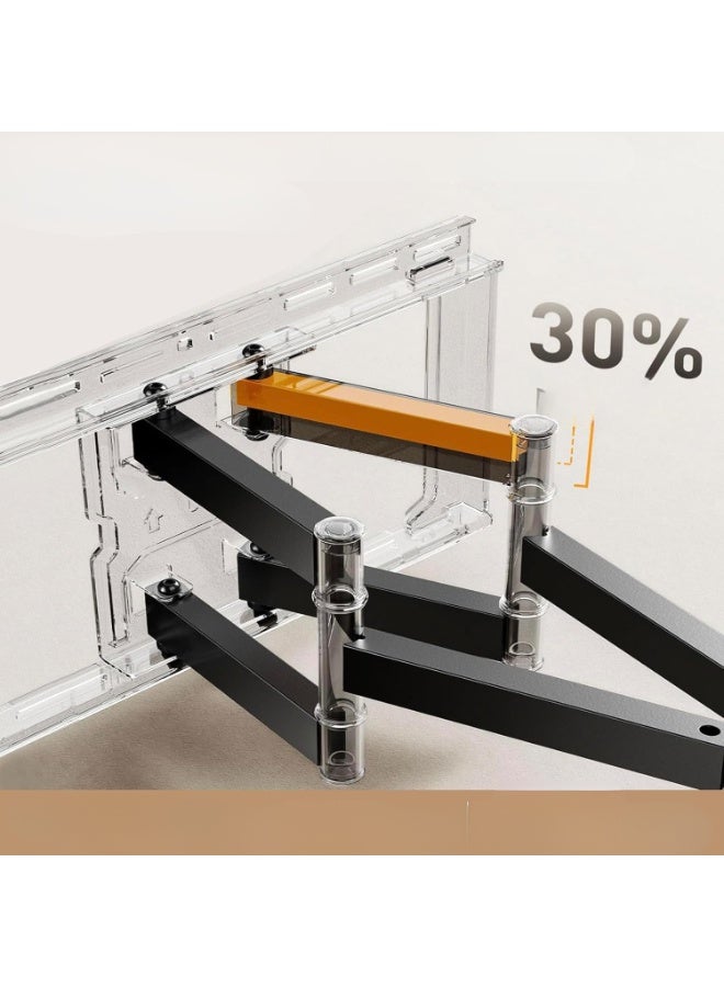 Full Motion TV Wall Mount for 32–85 Inch Screens, Dual Articulating Arms, Tilt, Swivel & Extension, Max Load 60 kg, Includes 8K HDMI Cable - Image 4