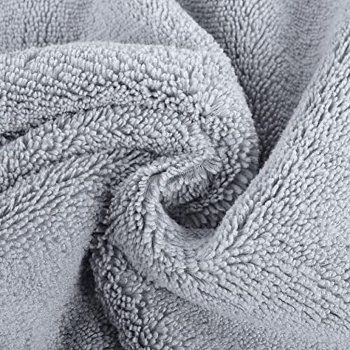 POLYTE Quick Dry Lint Free Microfiber Hand Towel, 16 x 30 in, Set of 4 (Gray) - Image 3